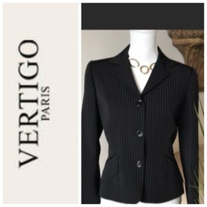 Last chance Vertigo Paris black pin striped blazer